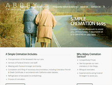 Tablet Screenshot of abbeycremationservice.com